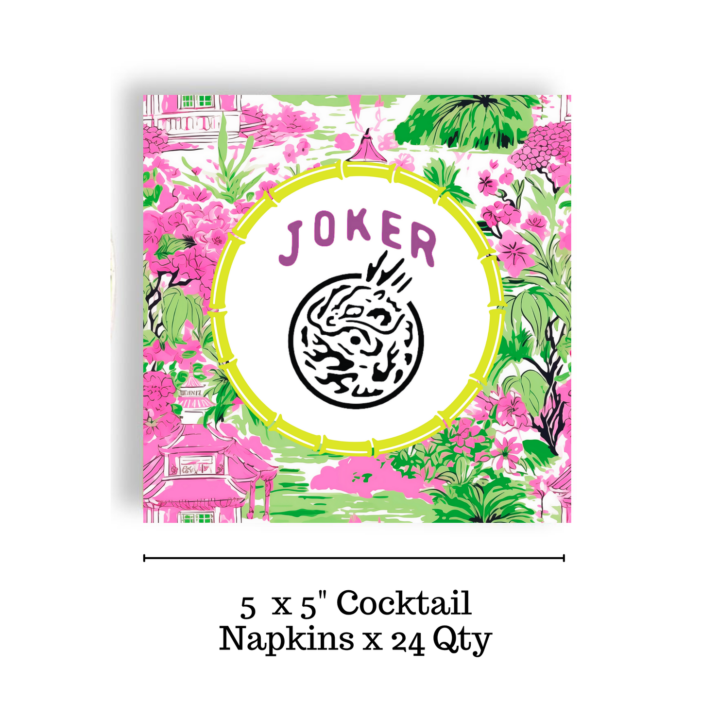 Mahjong Menu Cocktail Napkin