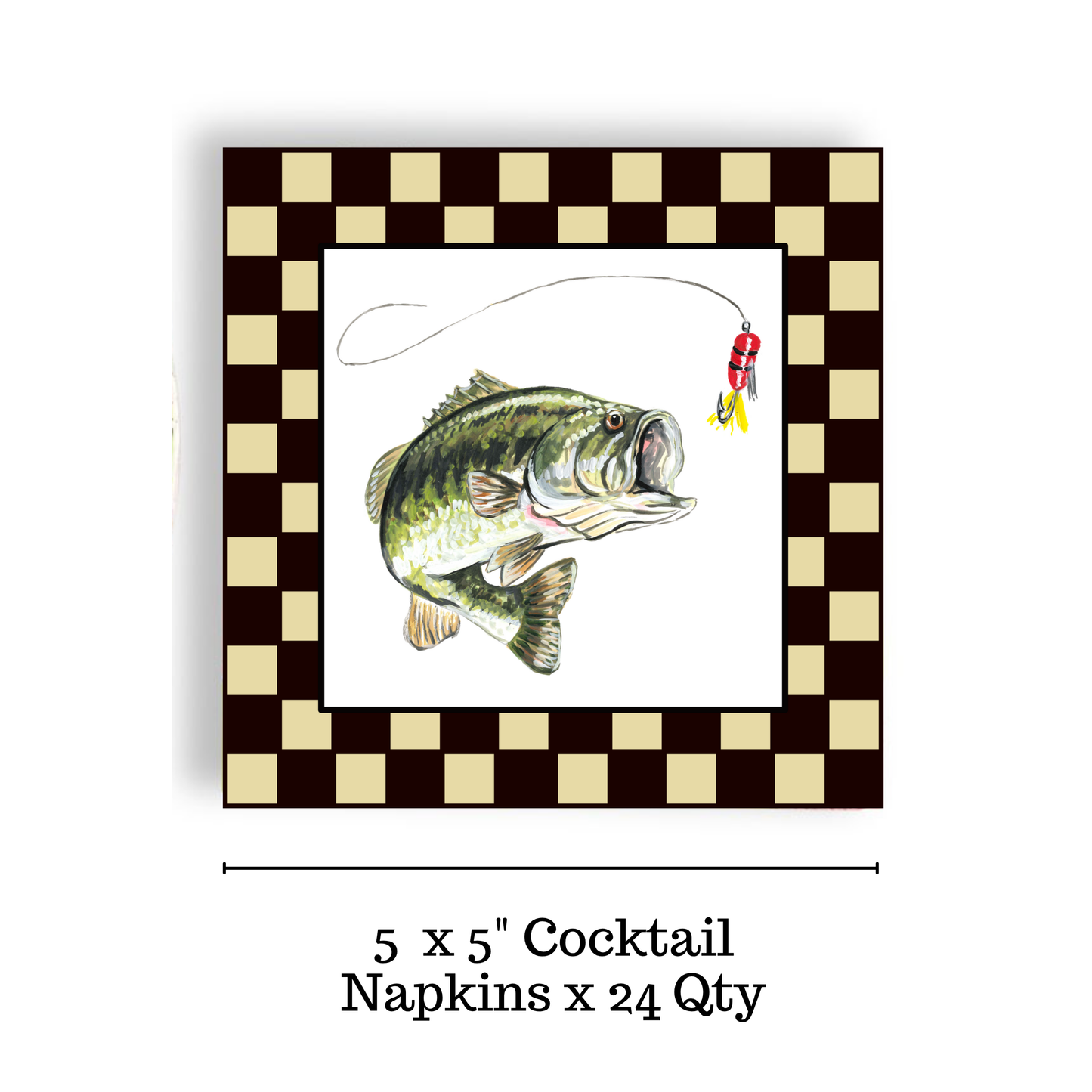 Fishing Cocktail Napkin