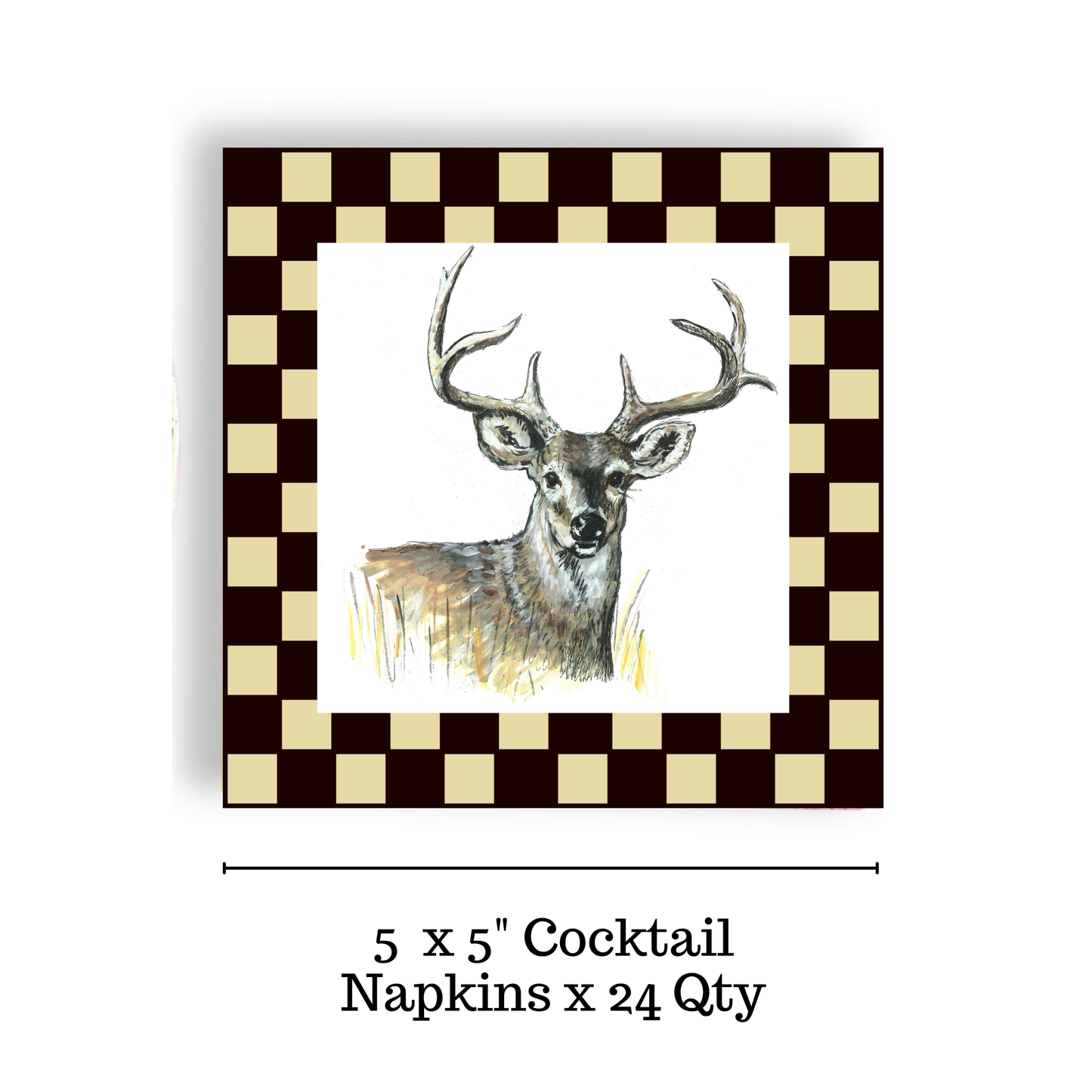 Deer Hunting Cocktail Napkin