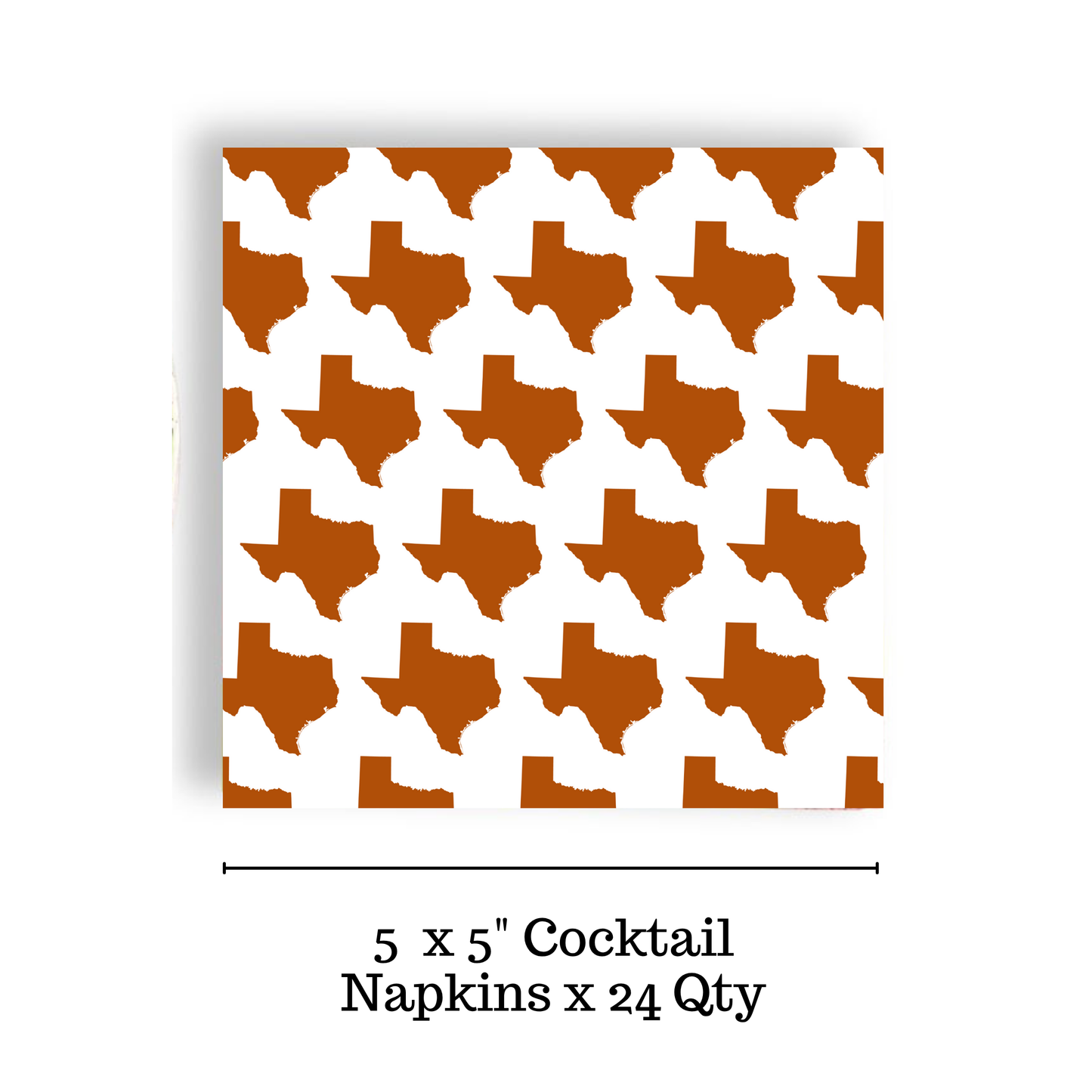 Burnt Orange Tejas Cocktail Napkin