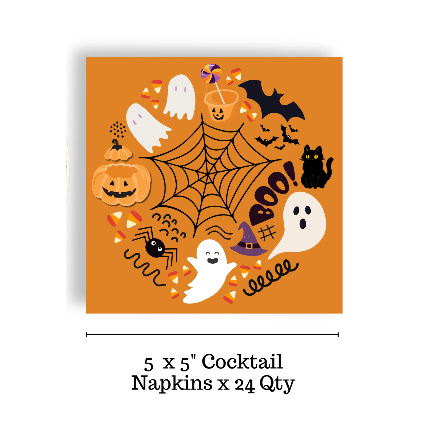 Spooky Supper Halloween Cocktail Napkin