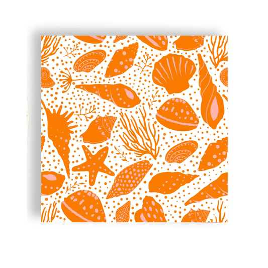 Orange Shells Cocktail Napkin