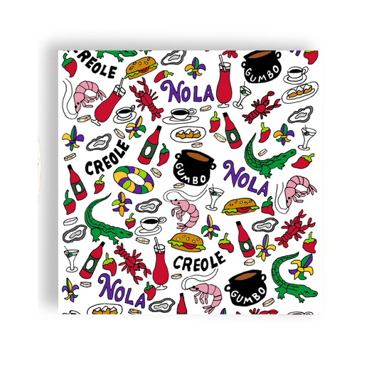 New Orleans Foods Cocktail Napkin