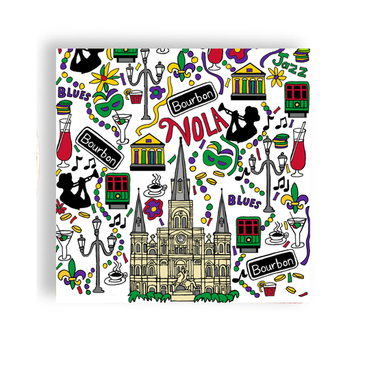 New Orleans St. Louis Cathedral Cocktail Napkin
