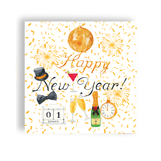 Happy New Year Cocktail Napkin