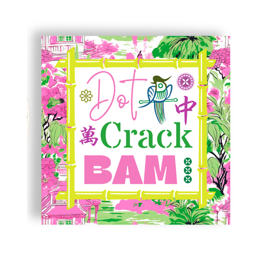 Mahjong Dot Crack Bam Cocktail Napkin