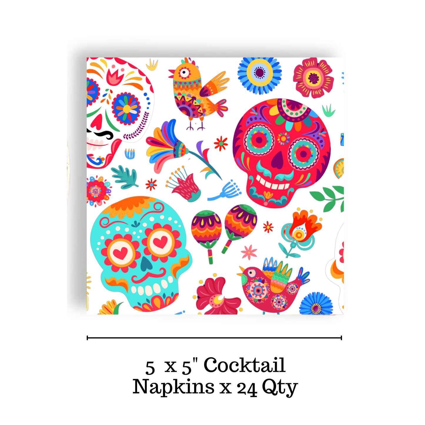 Sugar Skulls Cocktail Napkin
